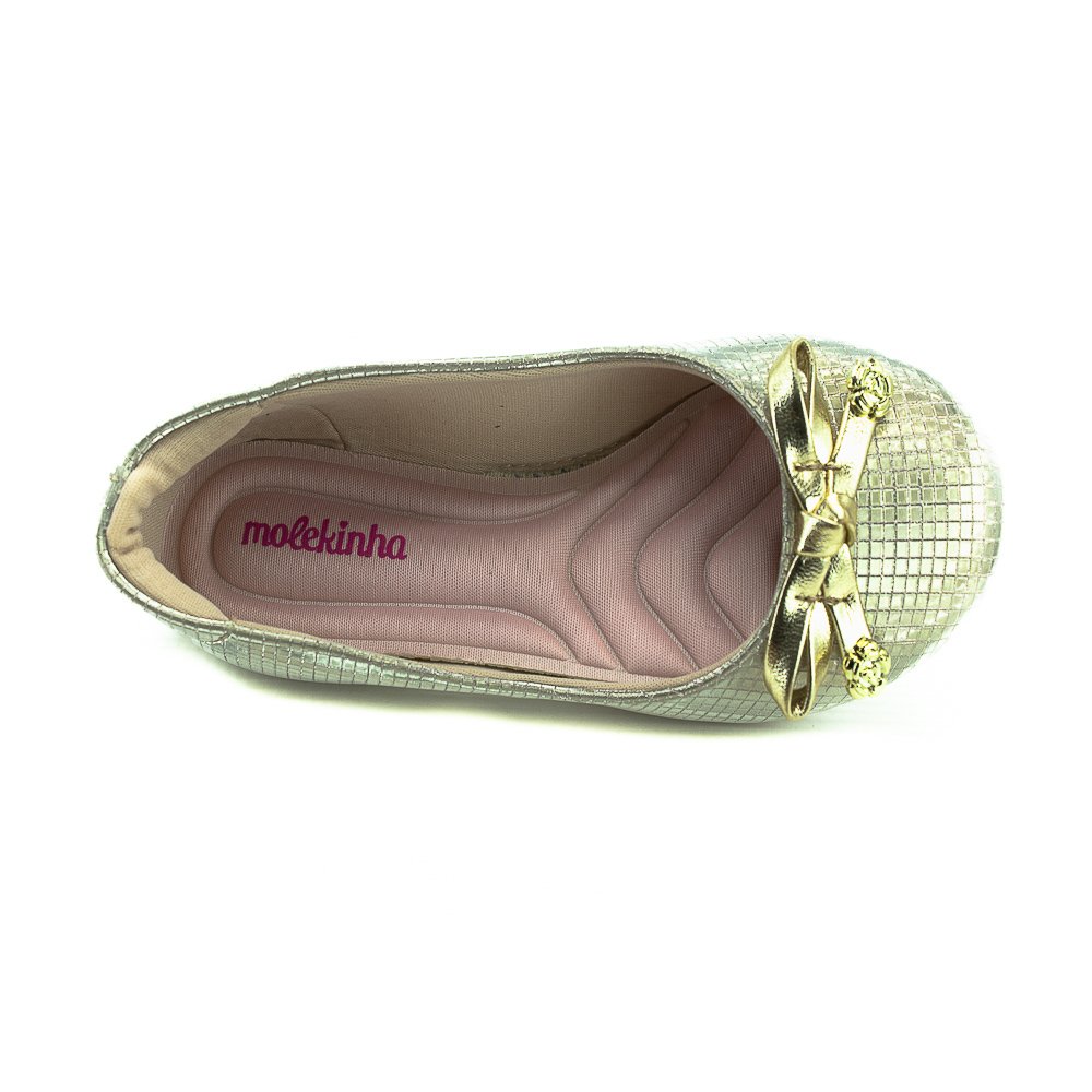 Sapatilha Infantil Menina Molekinha 2083.1106 - Dourado Dourado 5