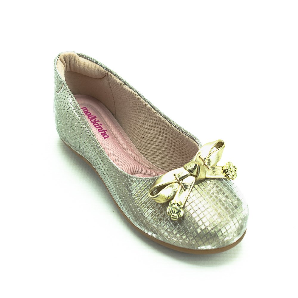 Sapatilha Infantil Menina Molekinha 2083.1106 - Dourado Dourado 3