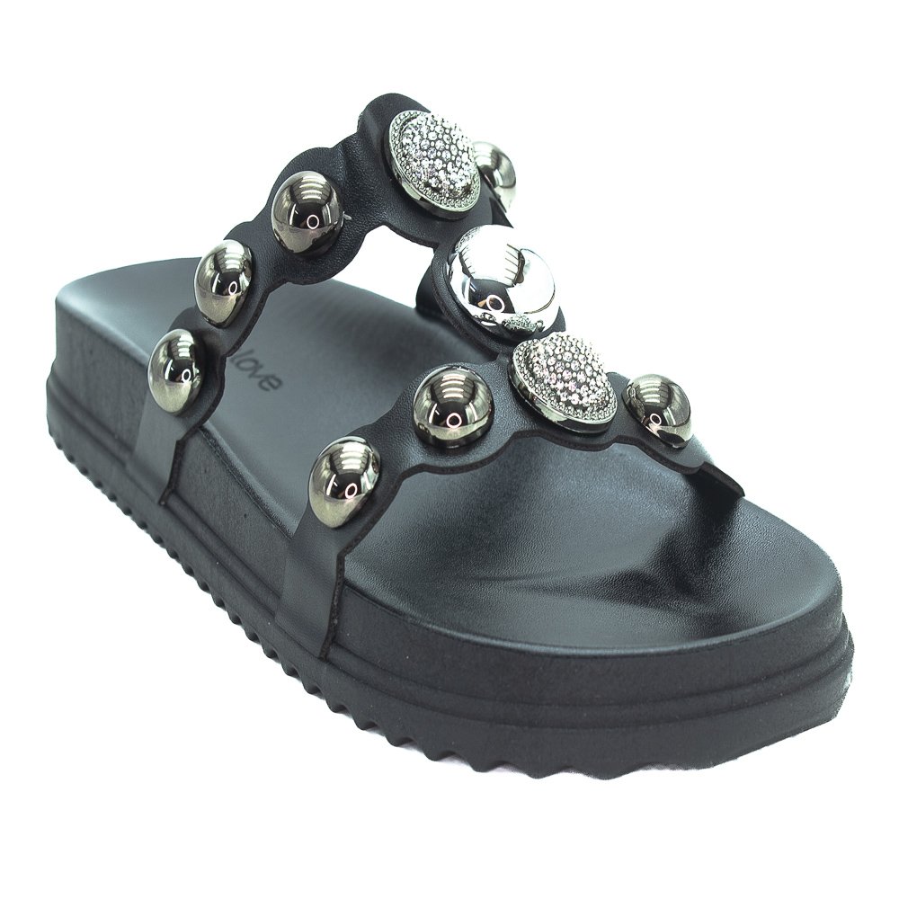 Papete Feminina Miss Love PP-902 - Preto Preto 2