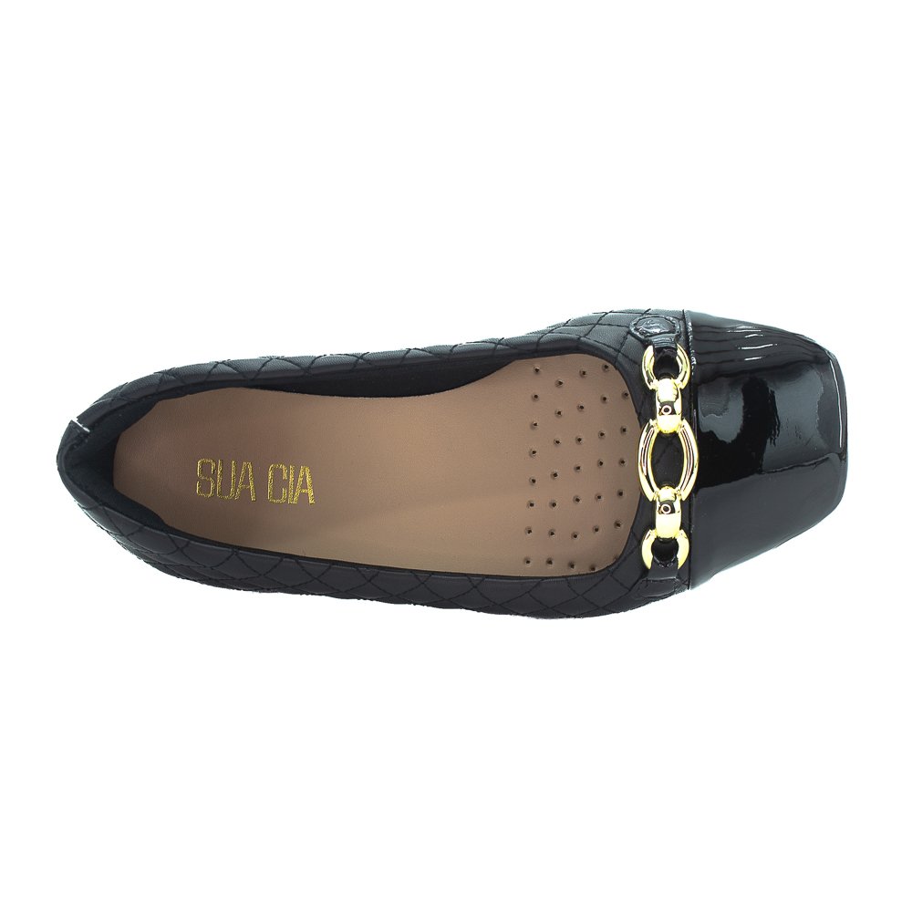 Sapatilha Feminina Sua Cia 8379-16026 - Preto Preto 5