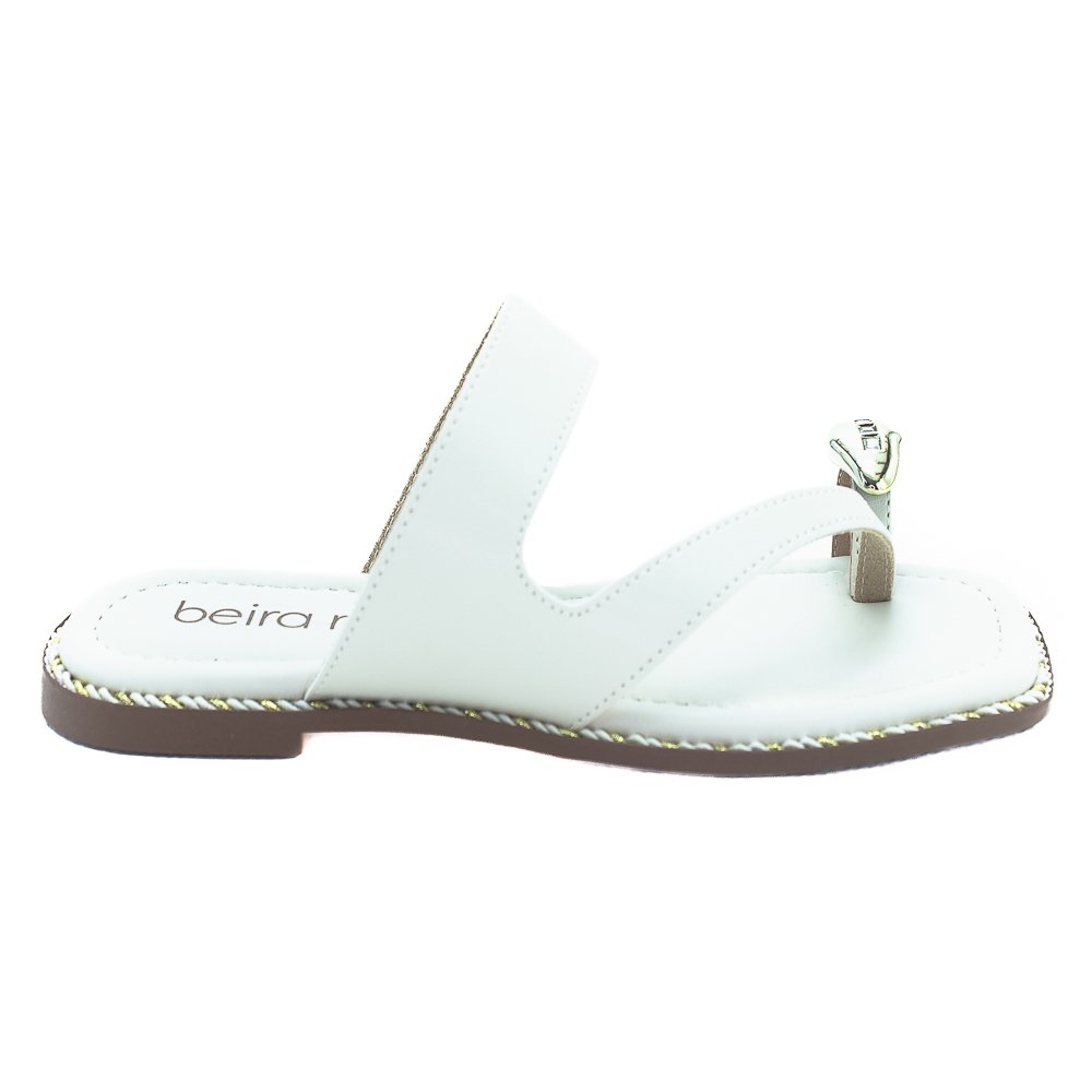 Rasteira Feminina Beira Rio 8506.209 - Branco Off