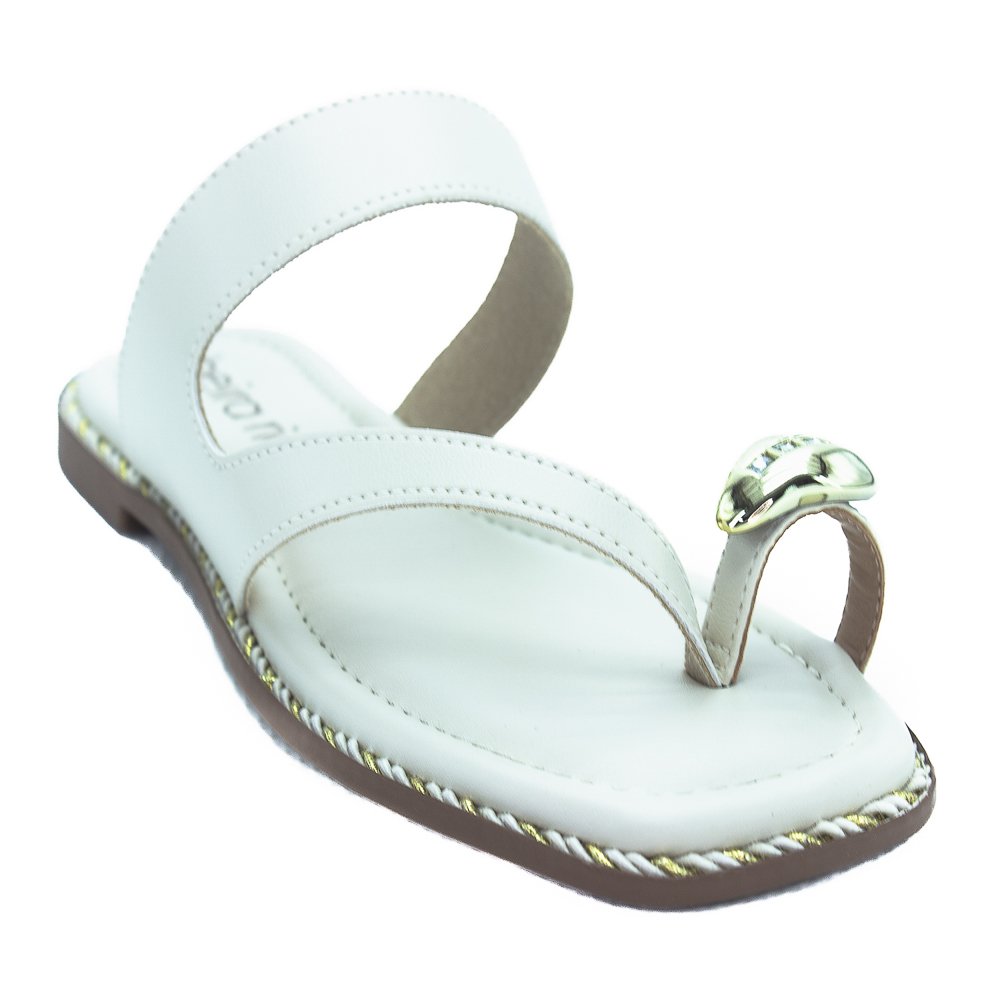 Rasteira Feminina Beira Rio 8506.209 - Branco Off Branco 2