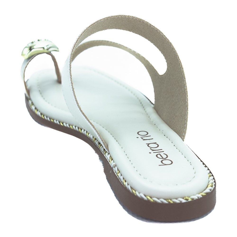 Rasteira Feminina Beira Rio 8506.209 - Branco Off Branco 3