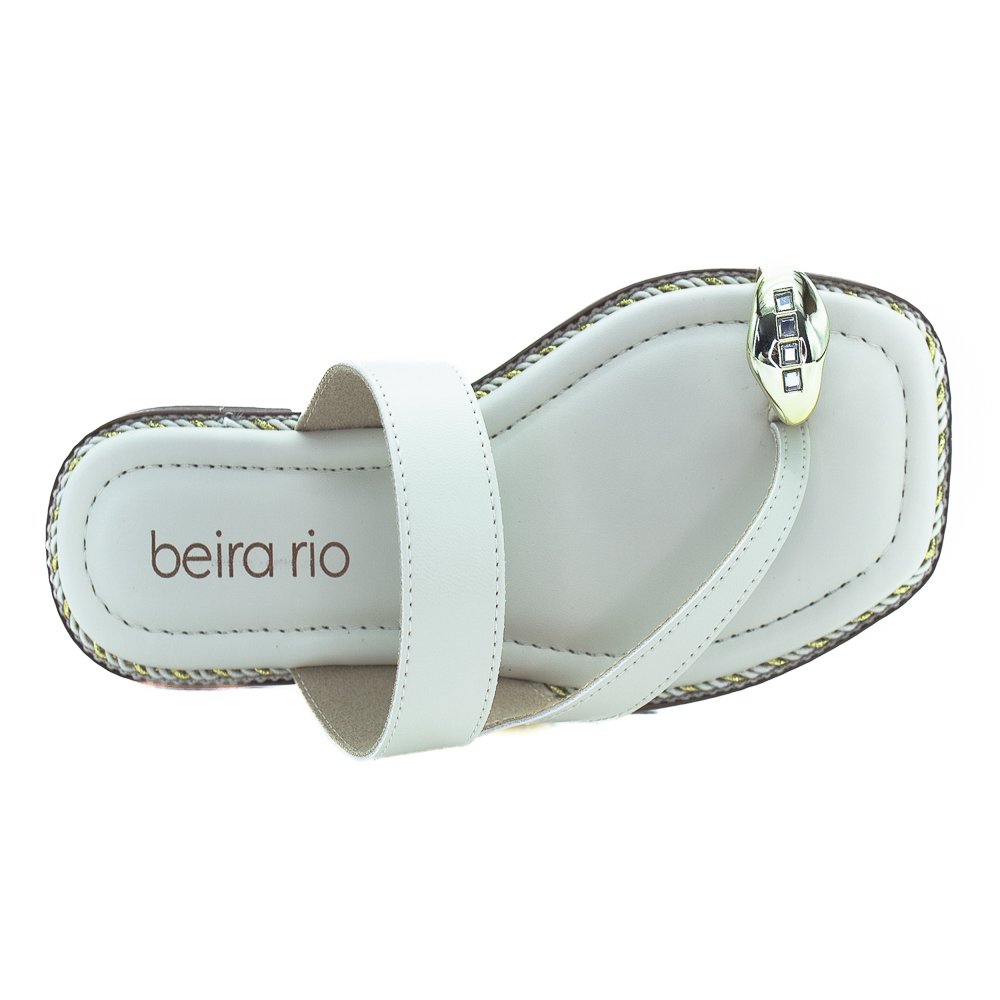 Rasteira Feminina Beira Rio 8506.209 - Branco Off Branco 5