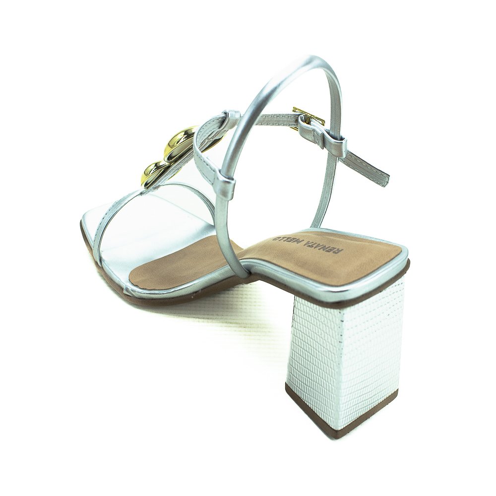 Sandália Feminina Renata Mello 8386.86028 - Prata Prata 3