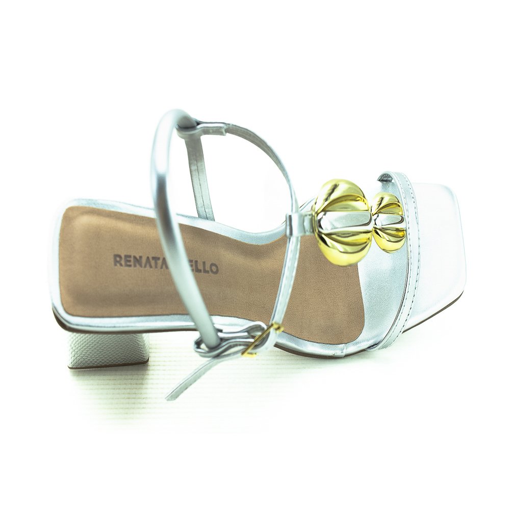 Sandália Feminina Renata Mello 8386.86028 - Prata Prata 5