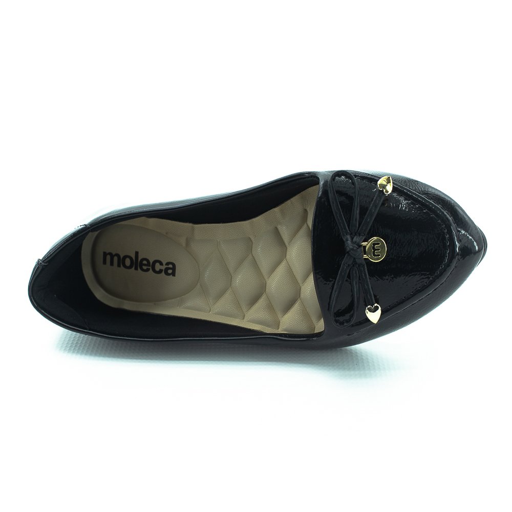 Sapatilha Feminina Moleca 5635.863 - Preto Preto 5