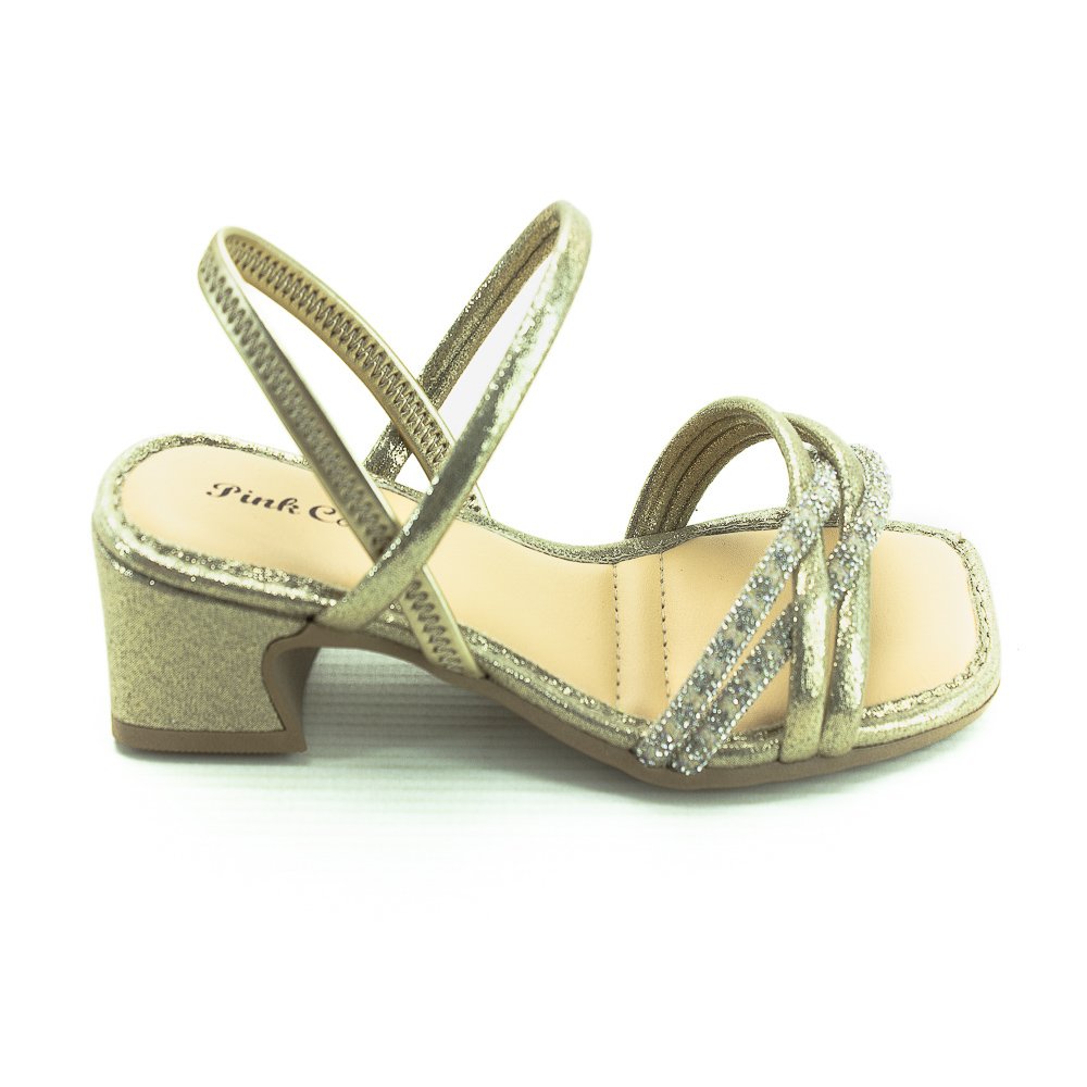 Sandália Infantil Menina Pink Cats V4603 - Dourado