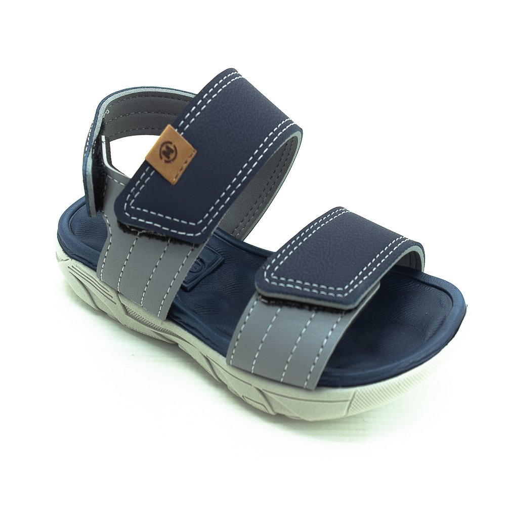 Sandália Infantil Menino Molekinho 2400.155 - Marinho Azul 2