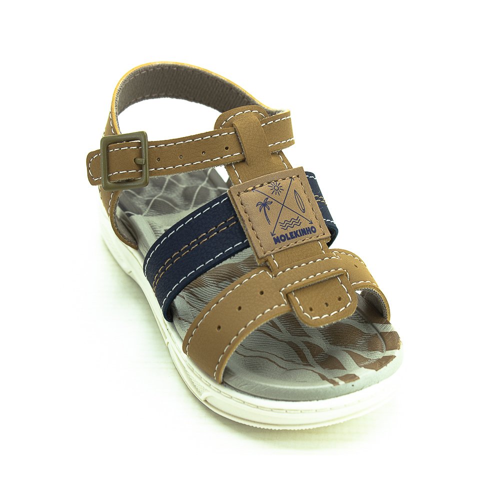 Sandália Infantil Menino Molekinho 2140.750 - Marrom Marrom 2