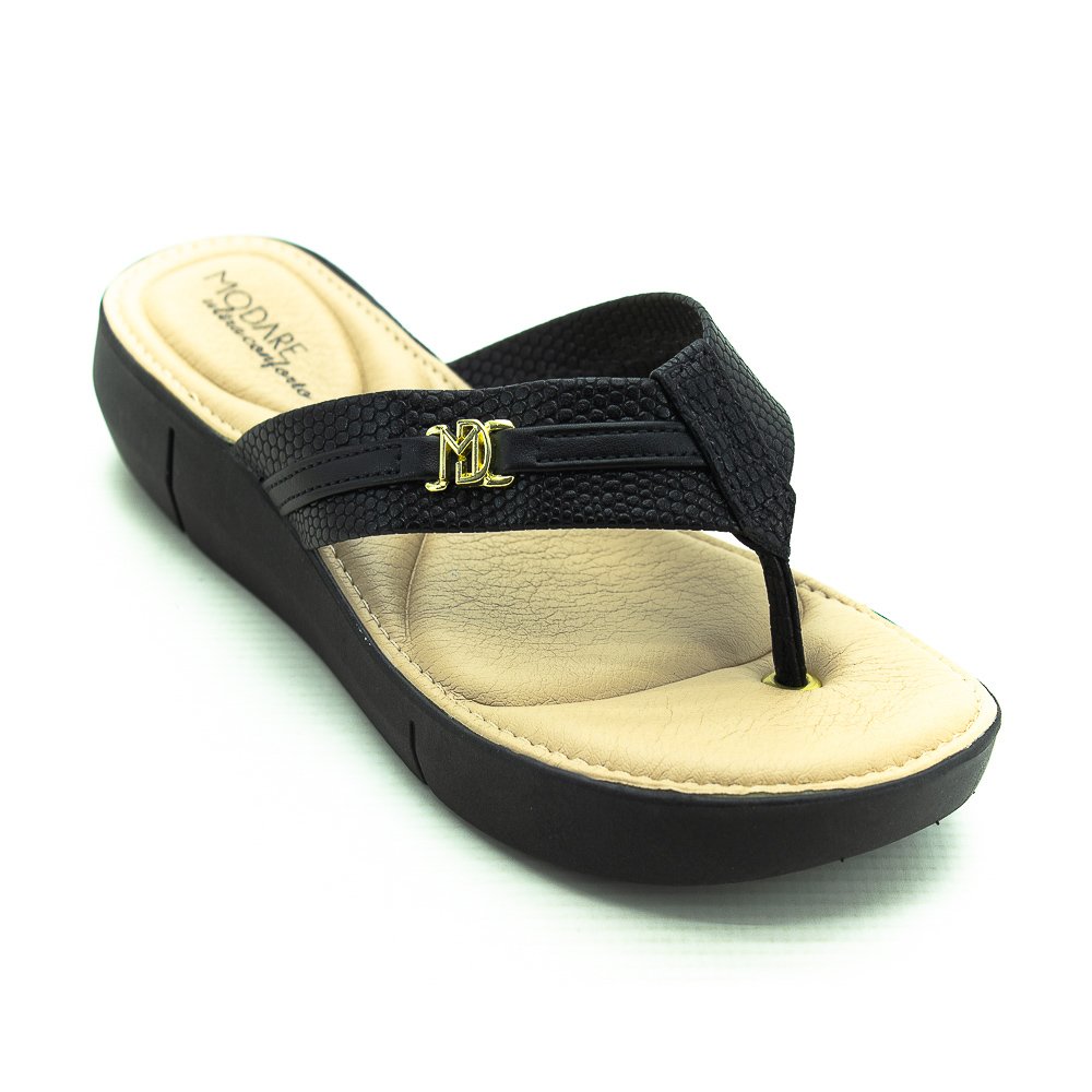 Chinelo Feminino Modare 7199.104 - Preto Preto 2