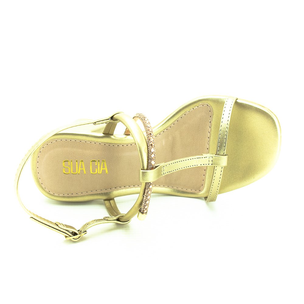 Sandália Feminina Sua Cia 8186.15714 - Dourado Dourado 5
