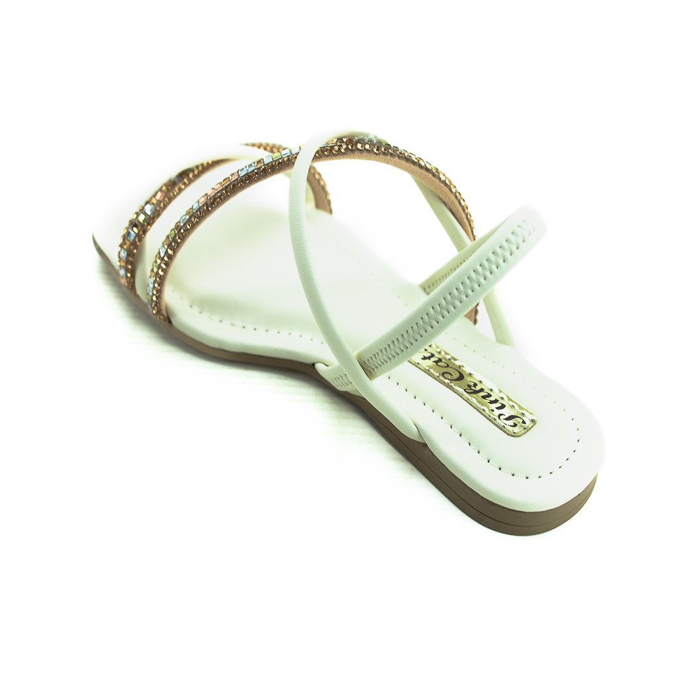 Sandália Infantil Menina Pink Cats V4572 - Off White Branco 3