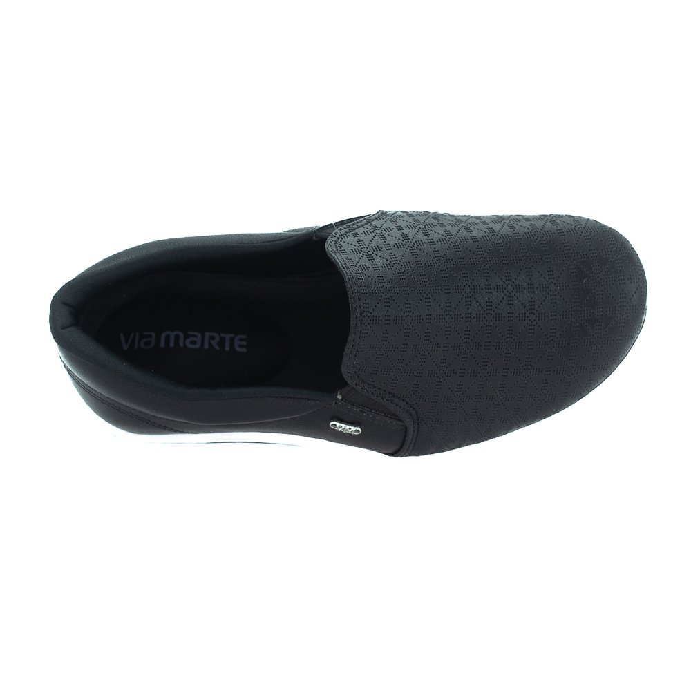 Tênis Feminino Via Marte 016-023-01 - Preto Preto 5