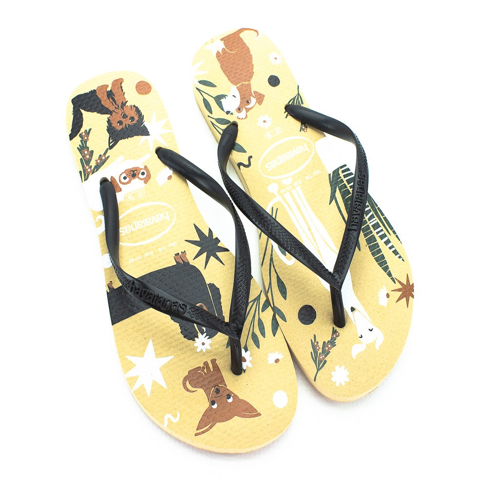 Chinelo Feminino Havaianas Pets - Amarelo