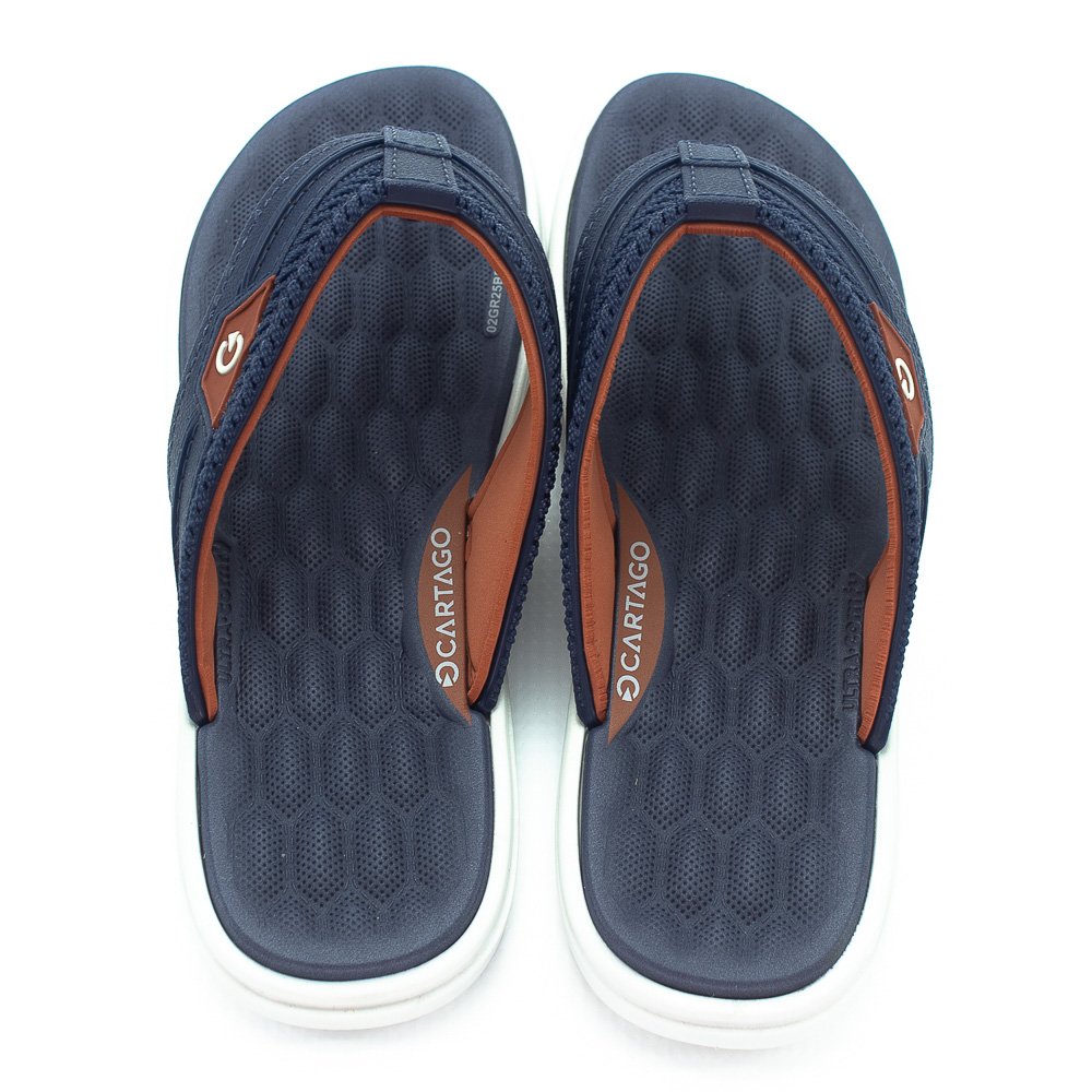 Chinelo Infantil Menino Cartago Malta VI - Marrom Azul 3