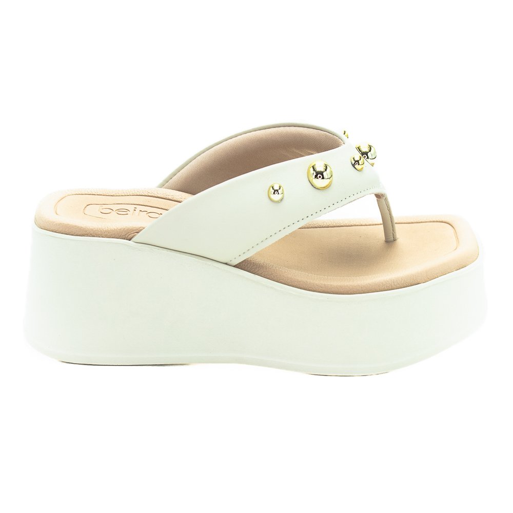 Tamanco Feminino Beira Rio 8530.104 - Branco Off