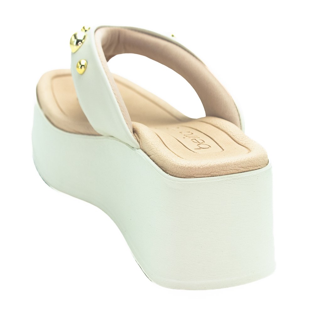 Tamanco Feminino Beira Rio 8530.104 - Branco Off Branco 3