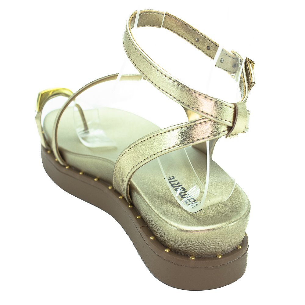 Sandália Feminina Via Marte 169-016-01 - Dourado Dourado 3
