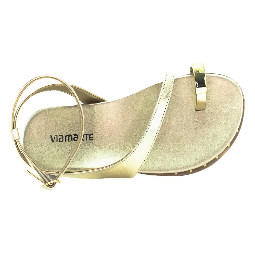Sandália Feminina Via Marte 169-016-01 - Dourado Dourado 5