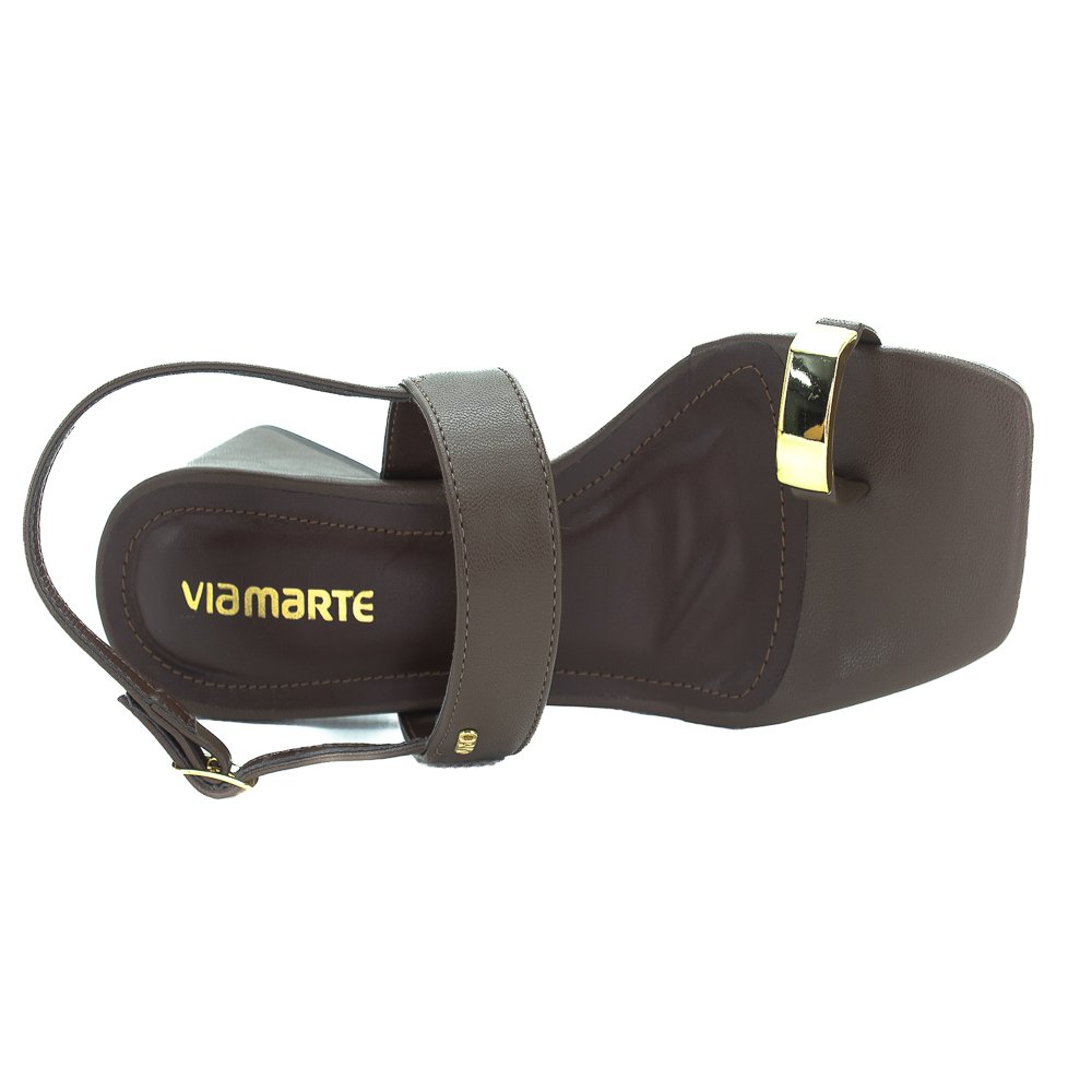 Sandália Feminina Via Marte 264-007-01 - Marrom Marrom 5