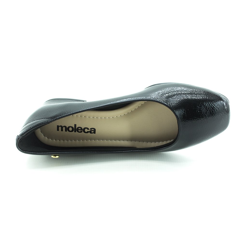 Sapato Feminino Moleca 5795.101 - Preto Preto 5