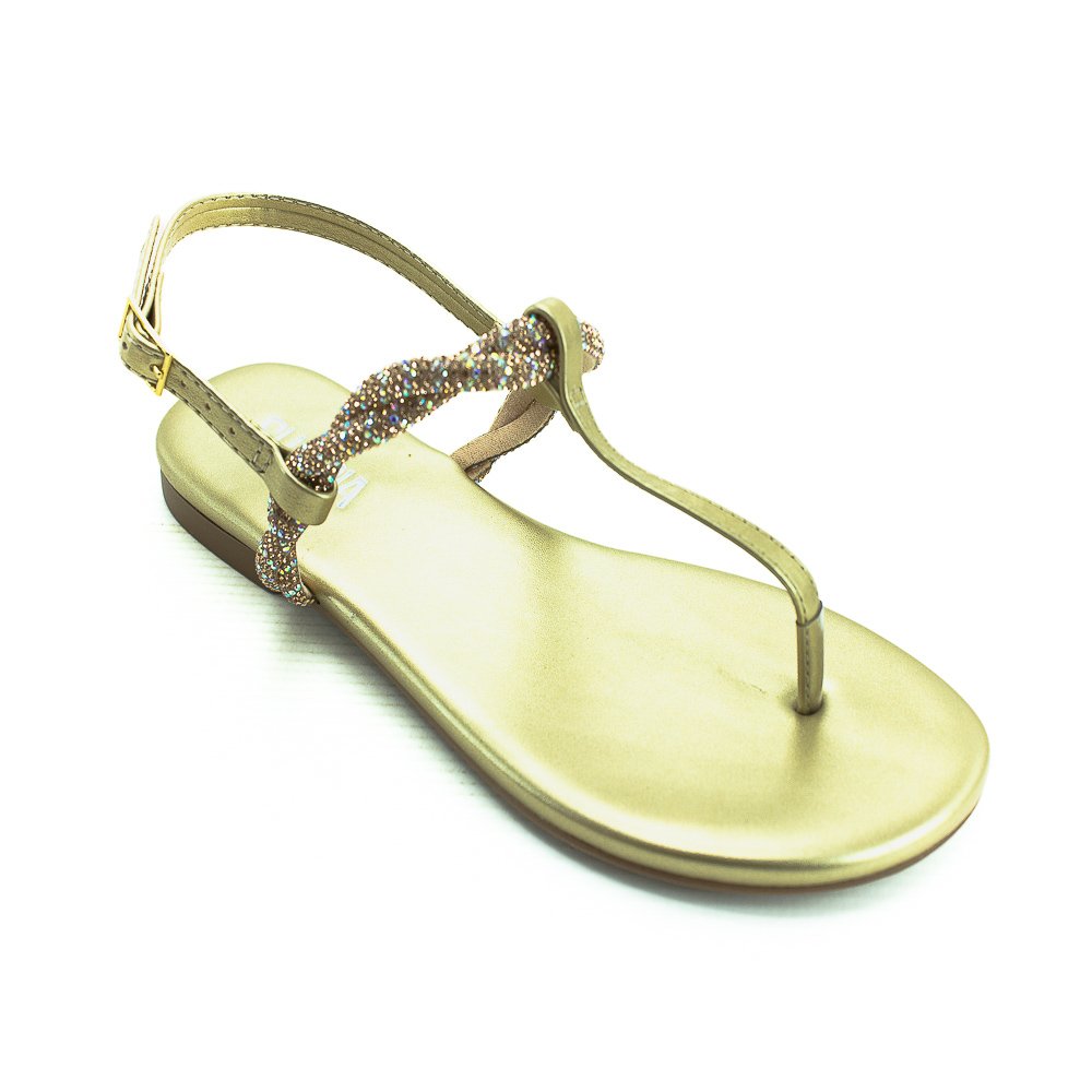 Sandália Feminina Sua Cia 8358.15654 - Dourado Dourado 2