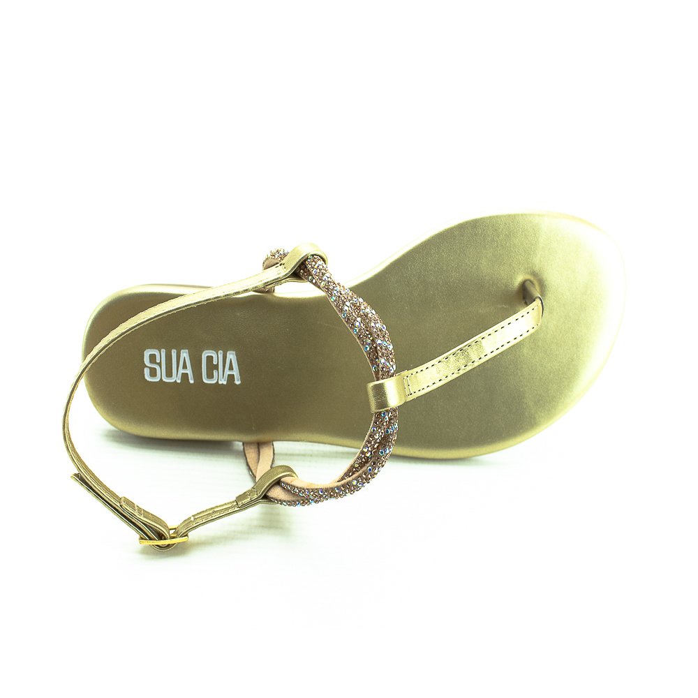 Sandália Feminina Sua Cia 8358.15654 - Dourado Dourado 5