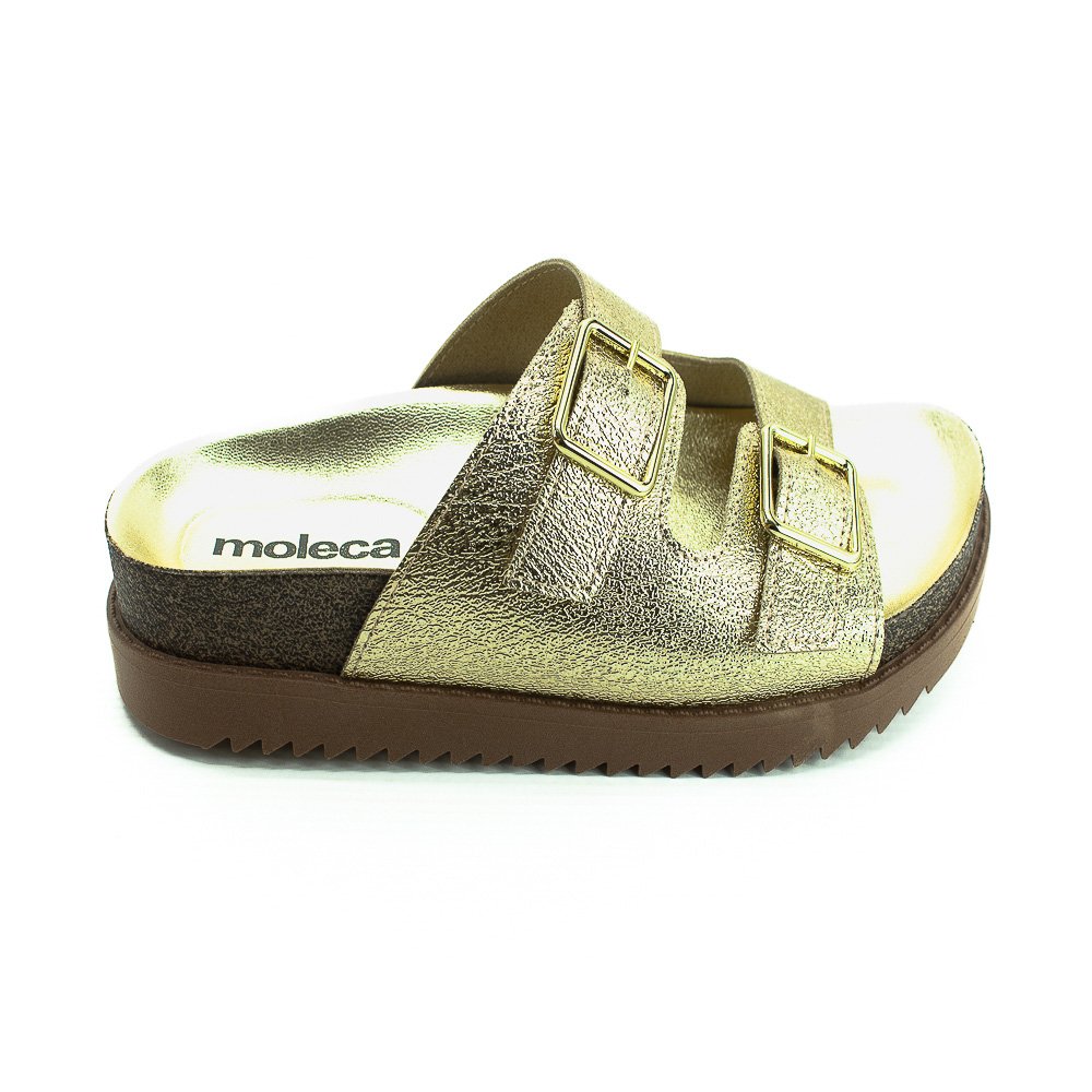 Papete Feminina Moleca 5500.105 - Dourada