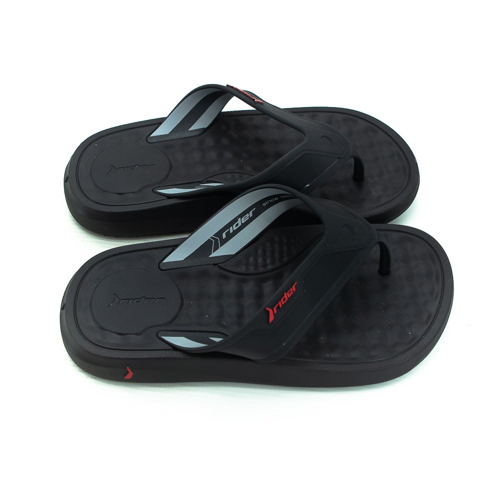 Chinelo Masculino Rider Step Dedo - Preto Preto 2