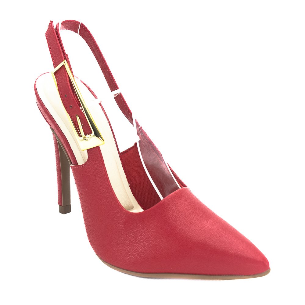 Scarpin Feminino Bebecê Slingback T9430-248 - Vermelho Vermelho 2