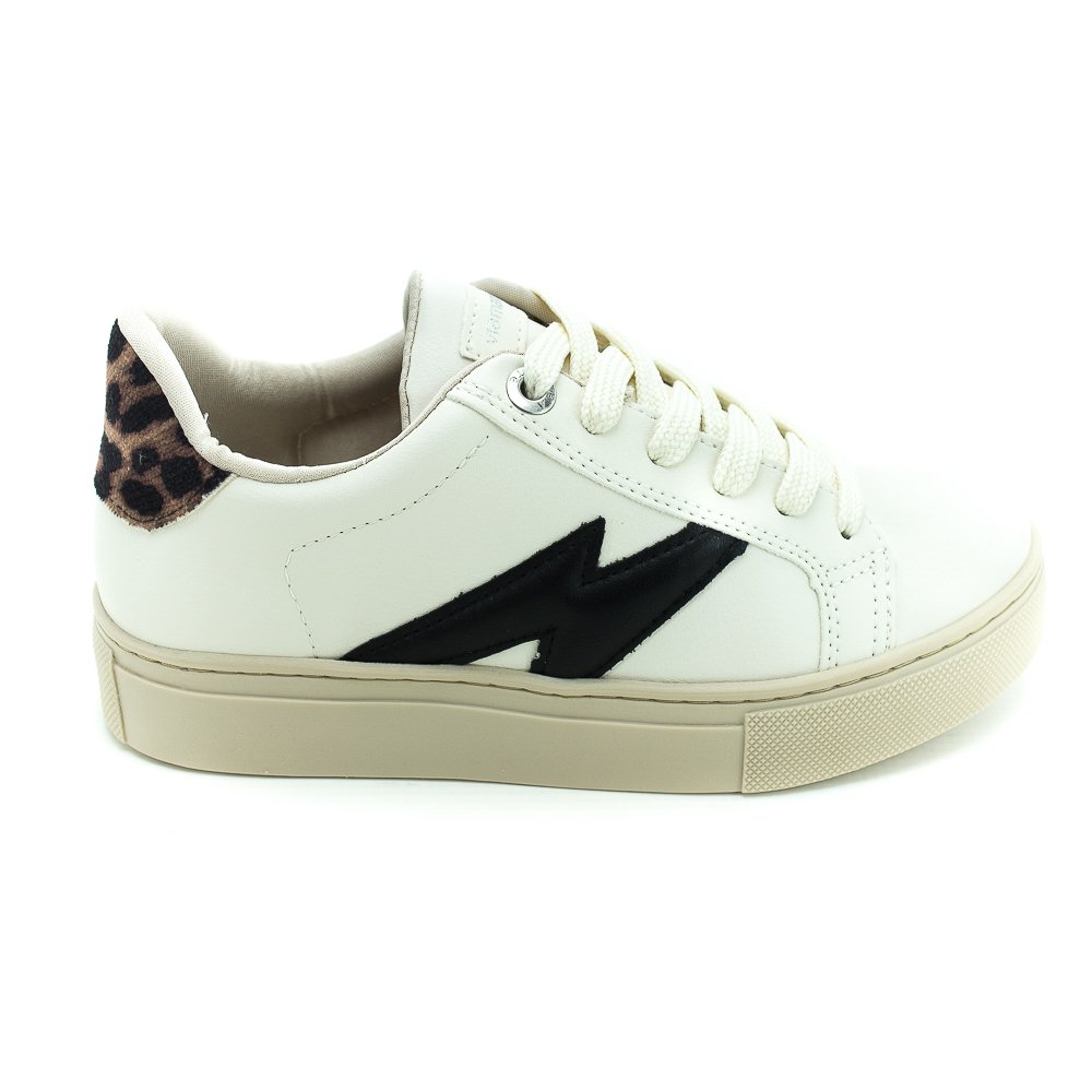 Tênis Feminino Via Marte 082-002-04 - Branco E Bege