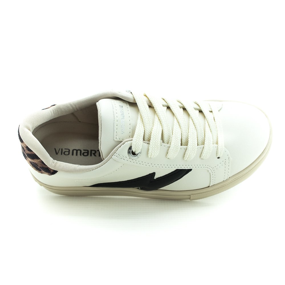 Tênis Feminino Via Marte 082-002-04 - Branco E Bege Branco 4