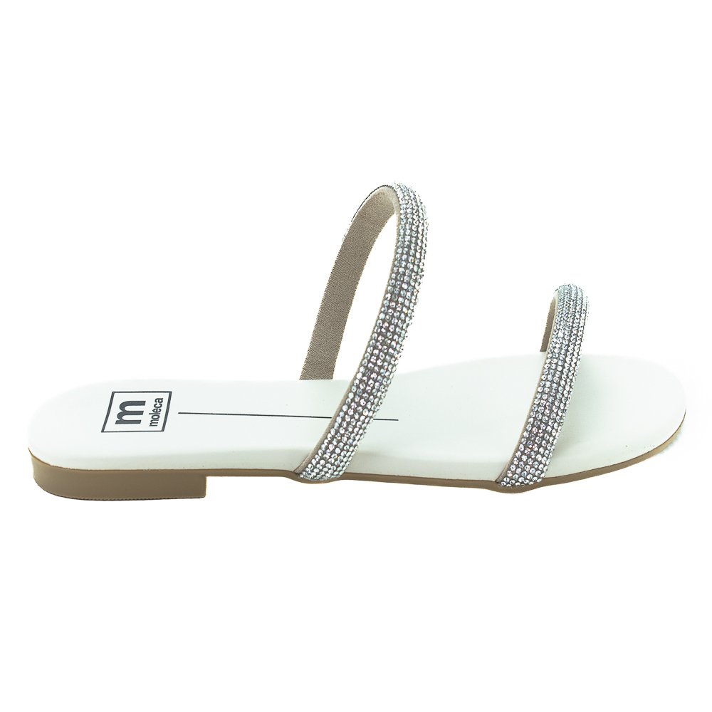 Rasteira Feminina Moleca 5557.100 - Branco