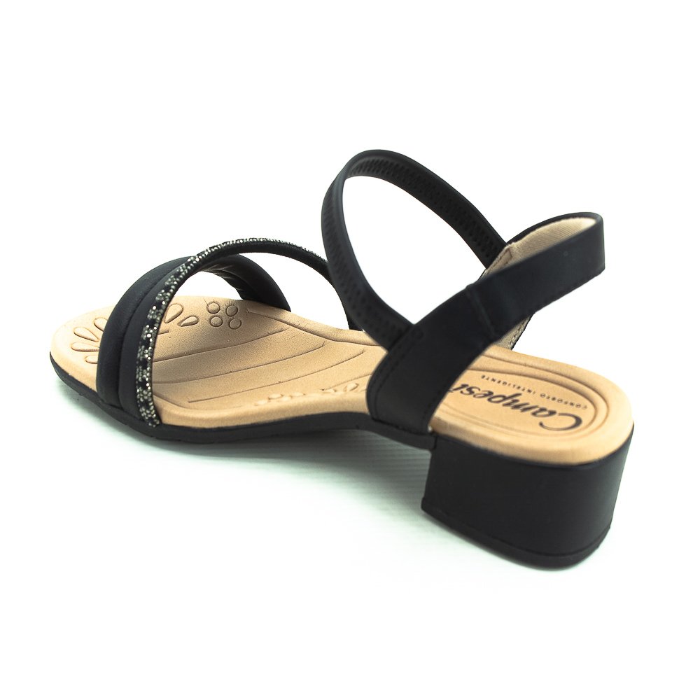 Sandália Feminina Campesi Cp401 - Preto Preto 4