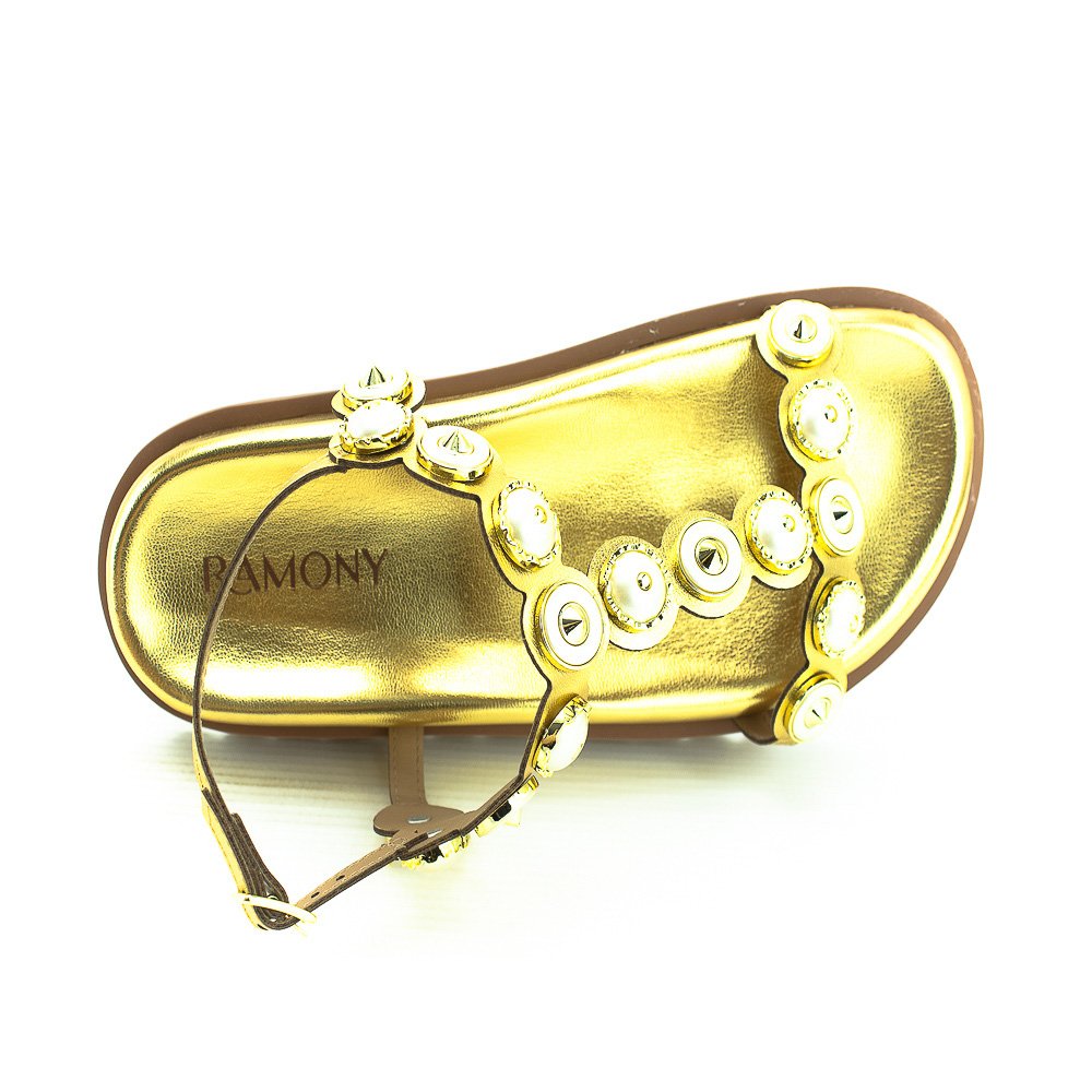 Sandália Feminina Ramony 6802/219 - Dourado Dourado 5