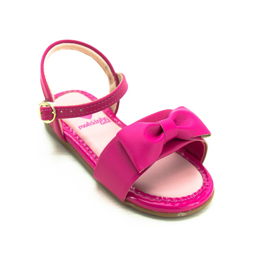 Sandália Infantil Menina Molekinha 2112.780 - Rosa Rosa 2