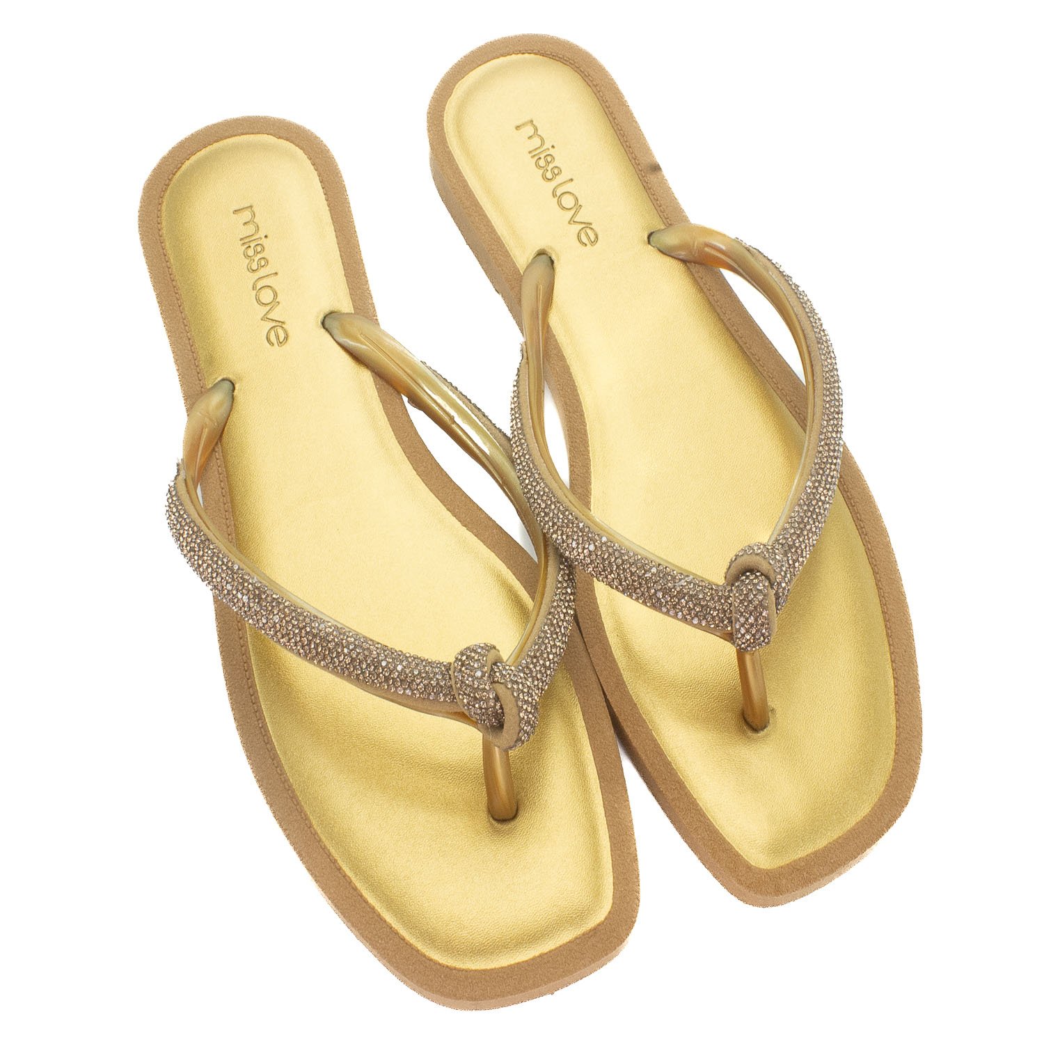 Chinelo Feminino Miss Love CH-2306 - Bronze