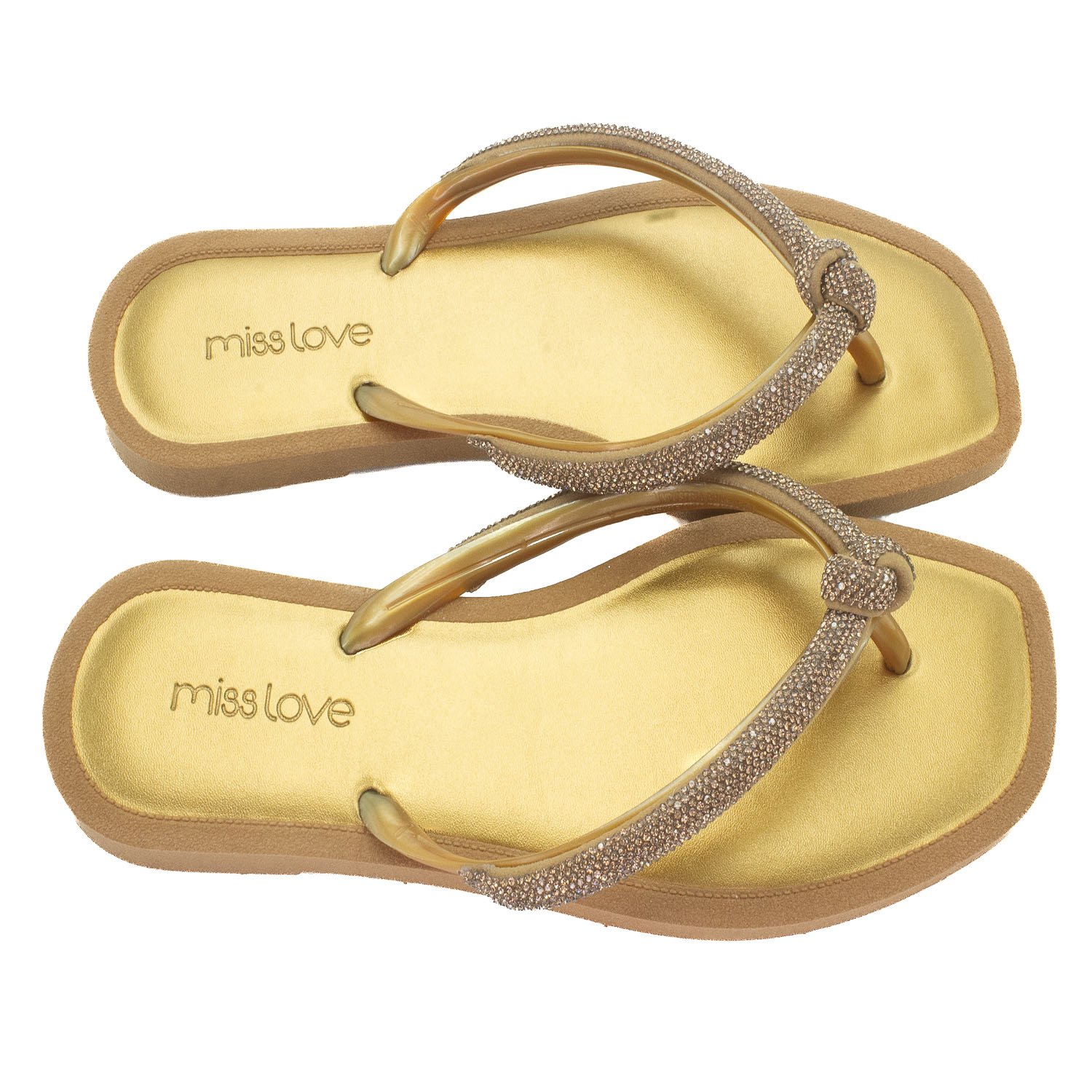 Chinelo Feminino Miss Love CH-2306 - Bronze Marrom 2