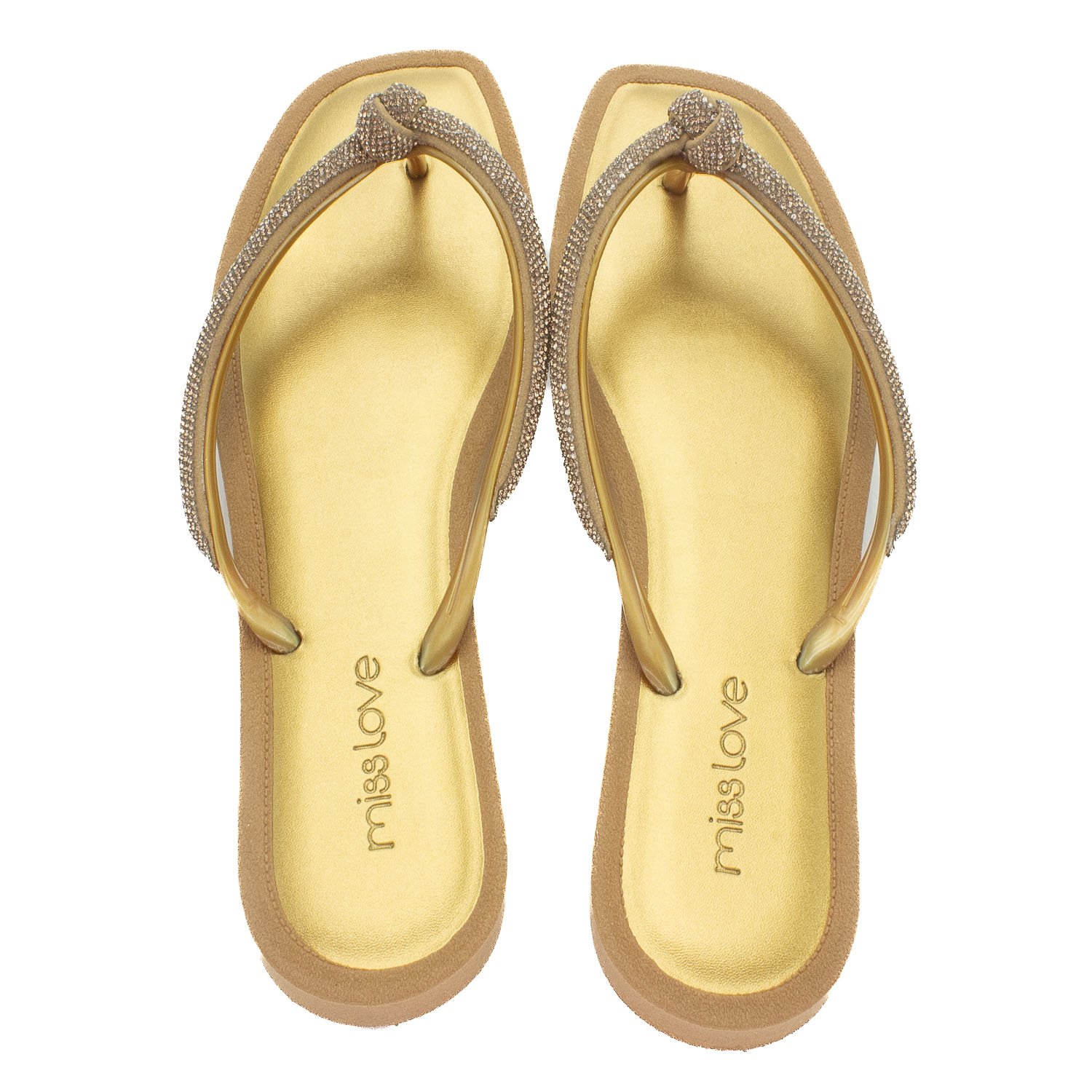 Chinelo Feminino Miss Love CH-2306 - Bronze Marrom 3