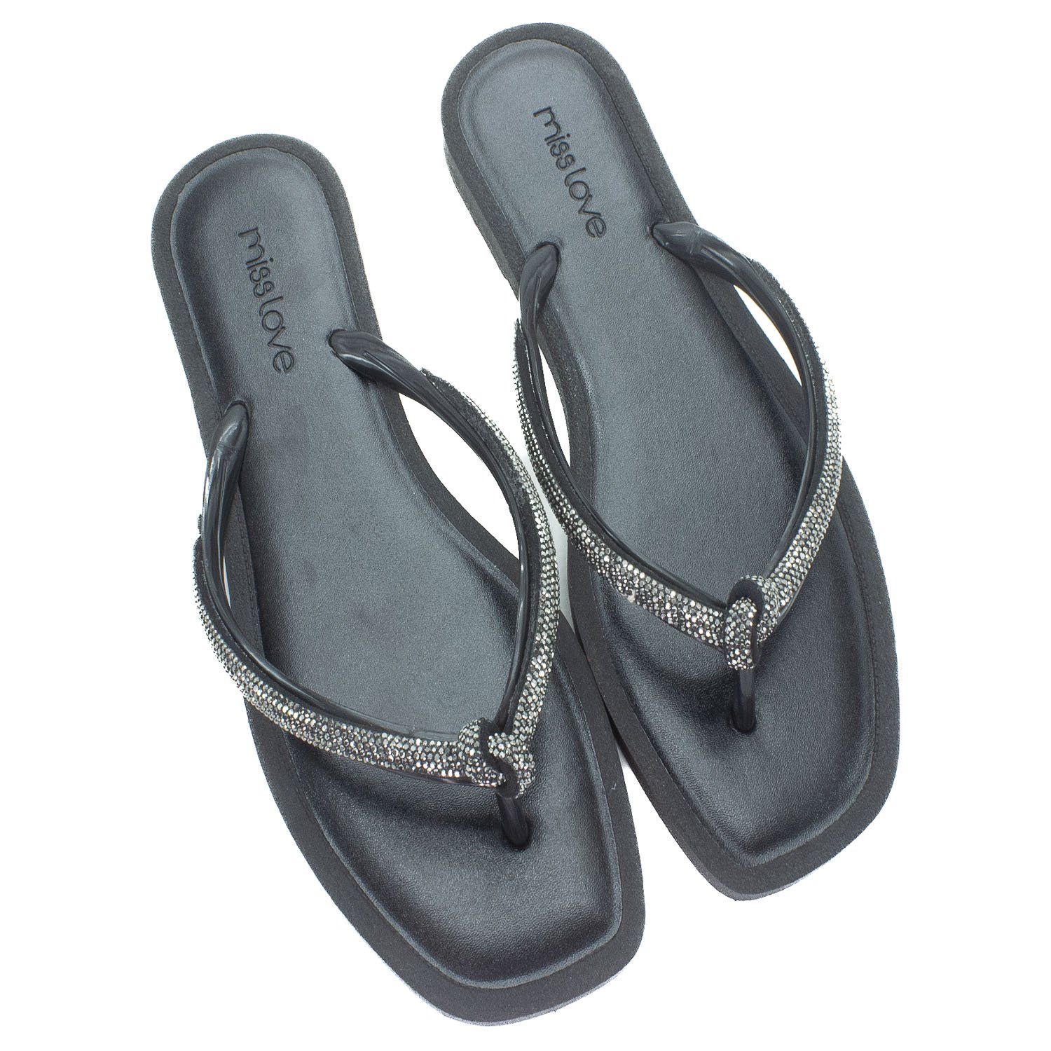 Chinelo Feminino Miss Love CH-2306 - Preto