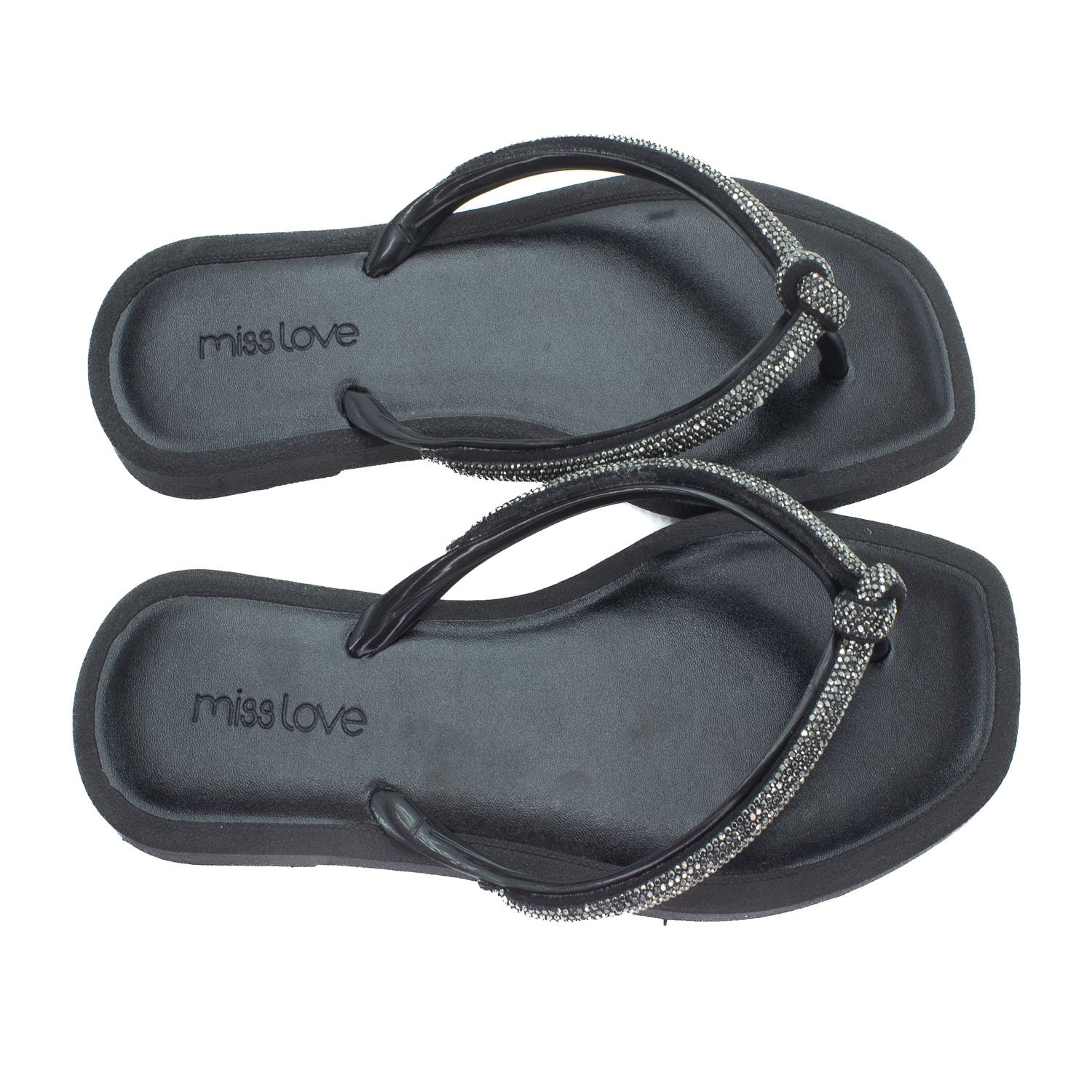 Chinelo Feminino Miss Love CH-2306 - Preto Preto 2
