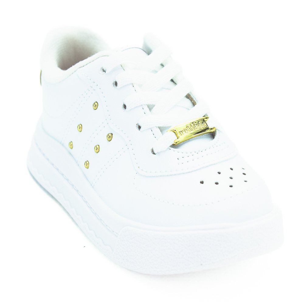 Tênis Infantil Menina Molekinha 2575.108 - Branco Branco 2