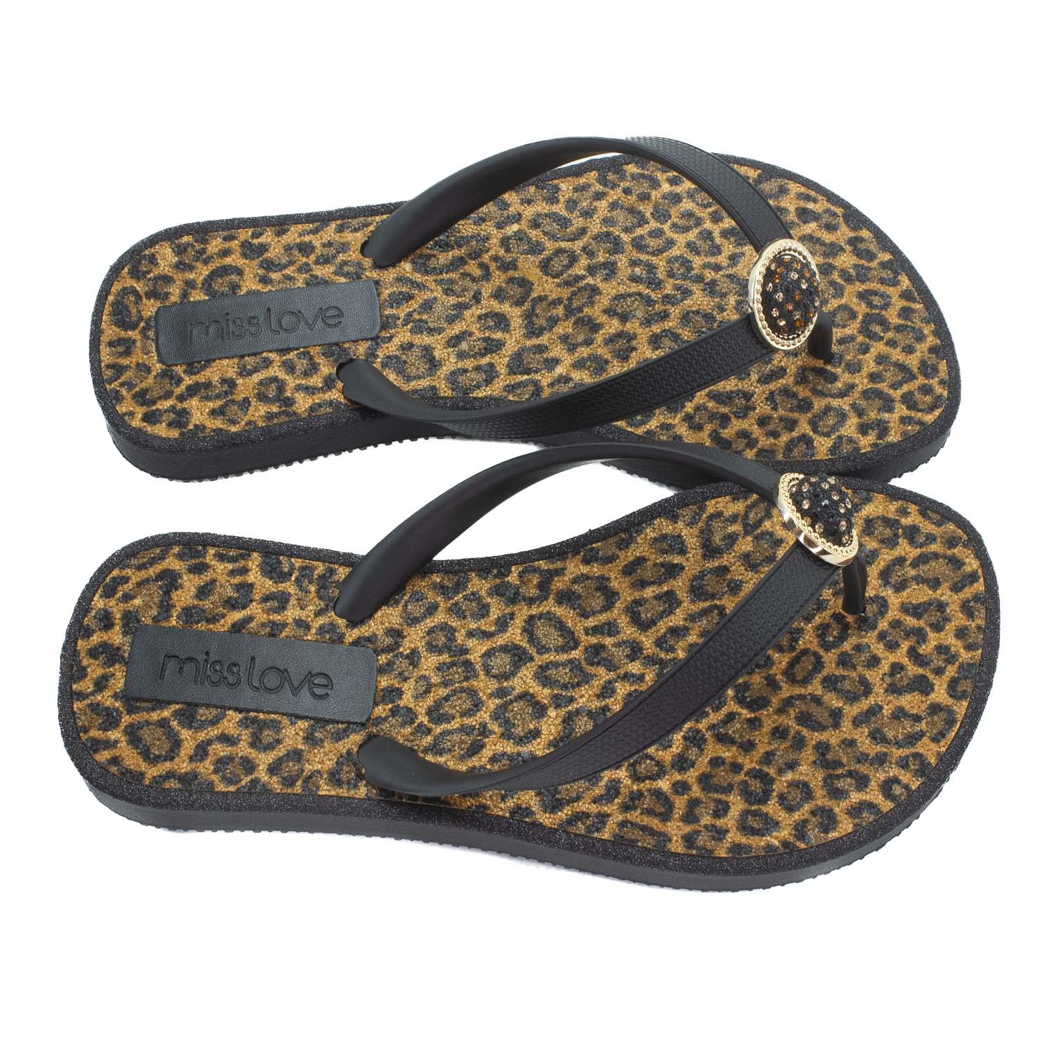 Chinelo Feminino Miss Love CH-2307 - Preto Preto 2