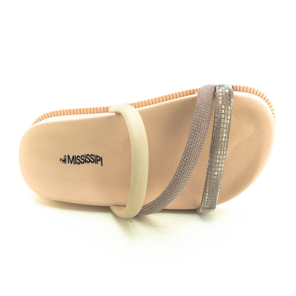 Papete Feminina Mississipi Mb311 - Ouro Rosado Bege 5