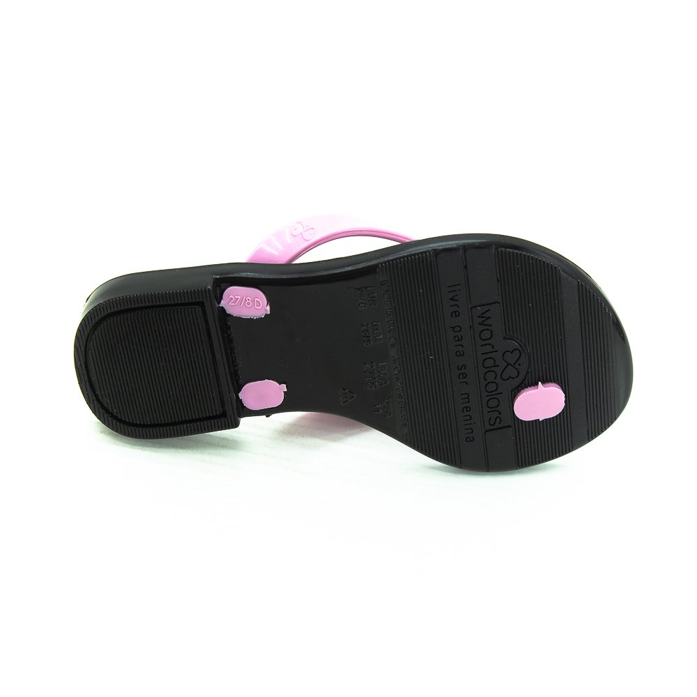 Chinelo Infantil Menina World Colors 157.841 - Preto Preto 4