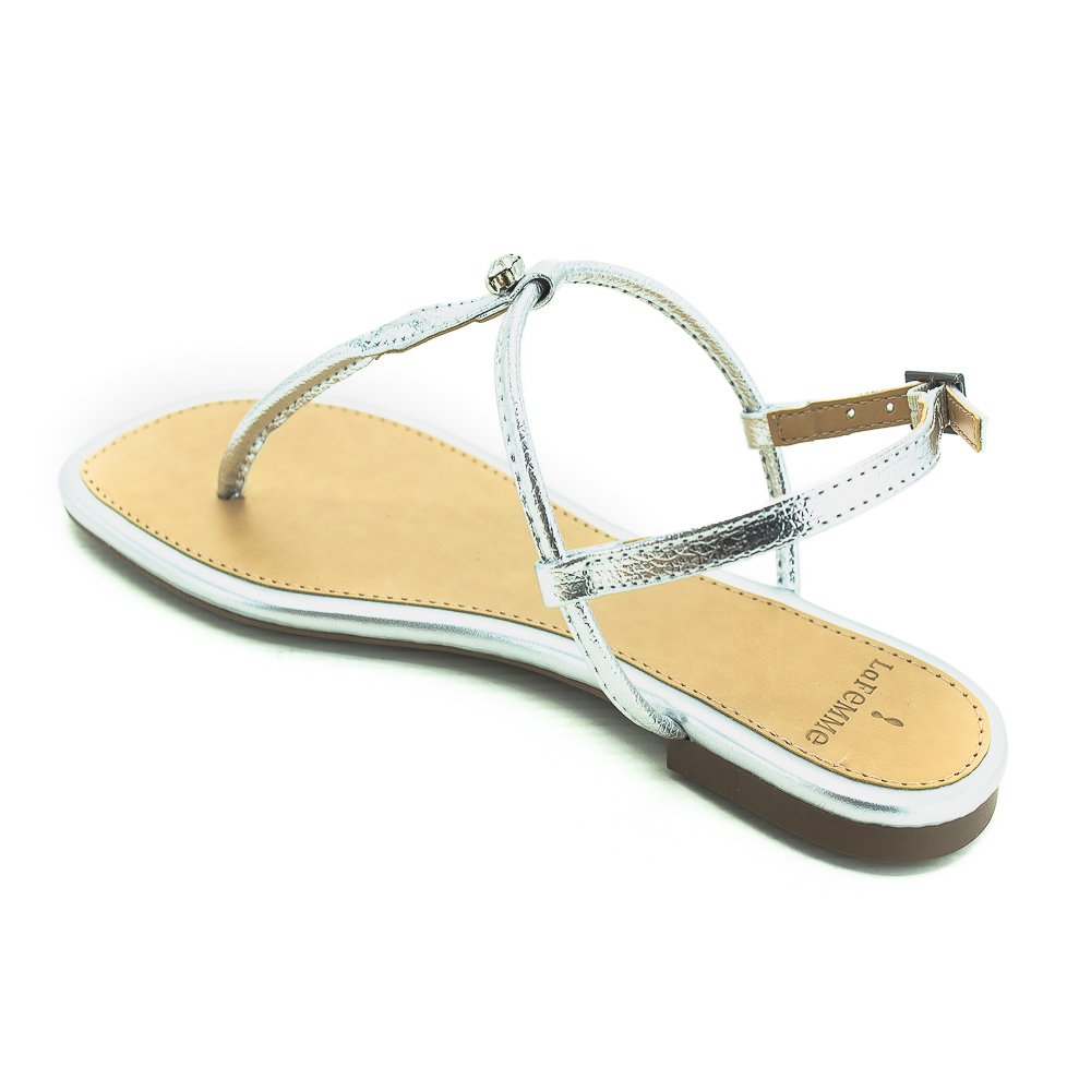 Sandália Feminina La Femme 46.257 - Prata Prata 3