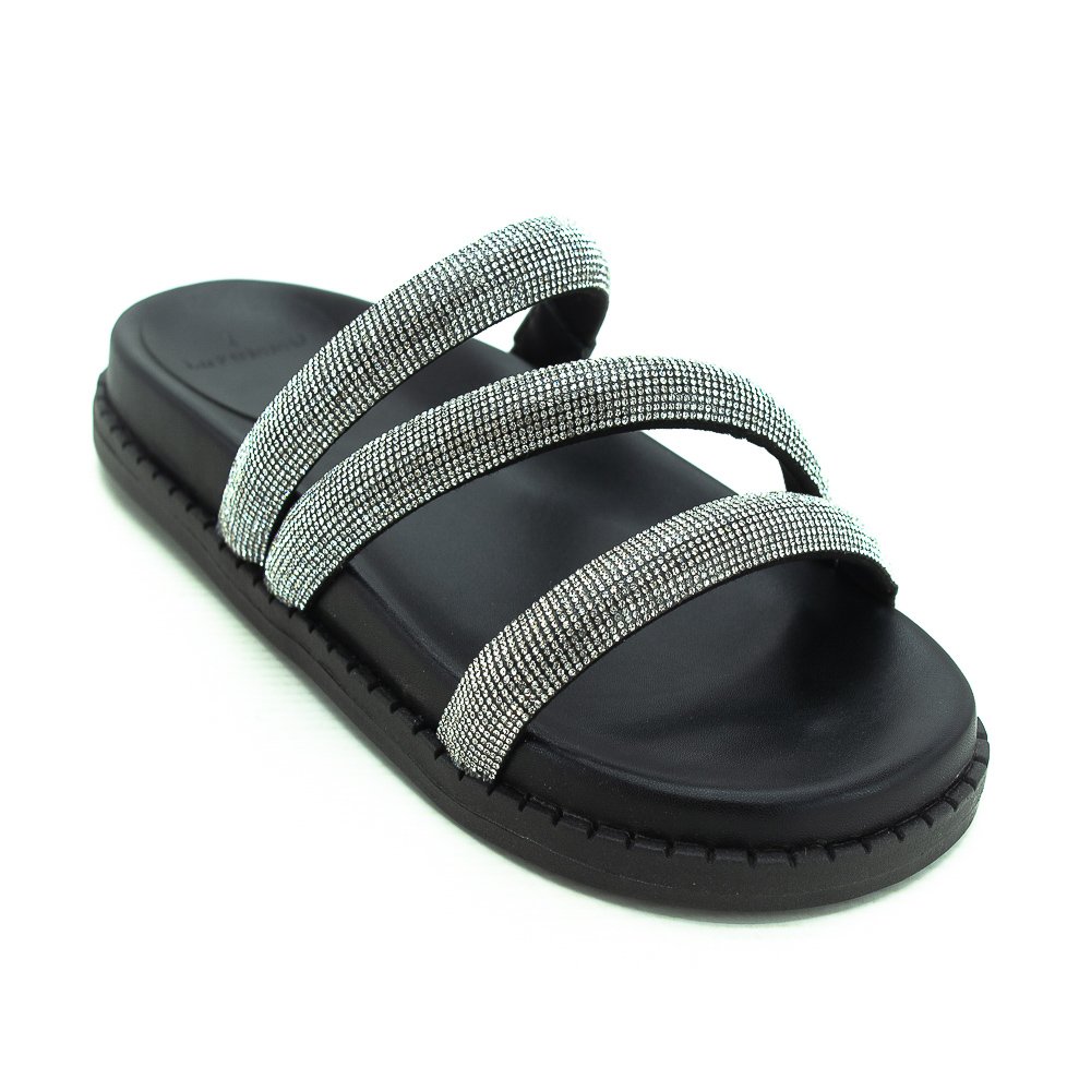 Papete Feminina La Femme 60.011 - Preto Preto 2