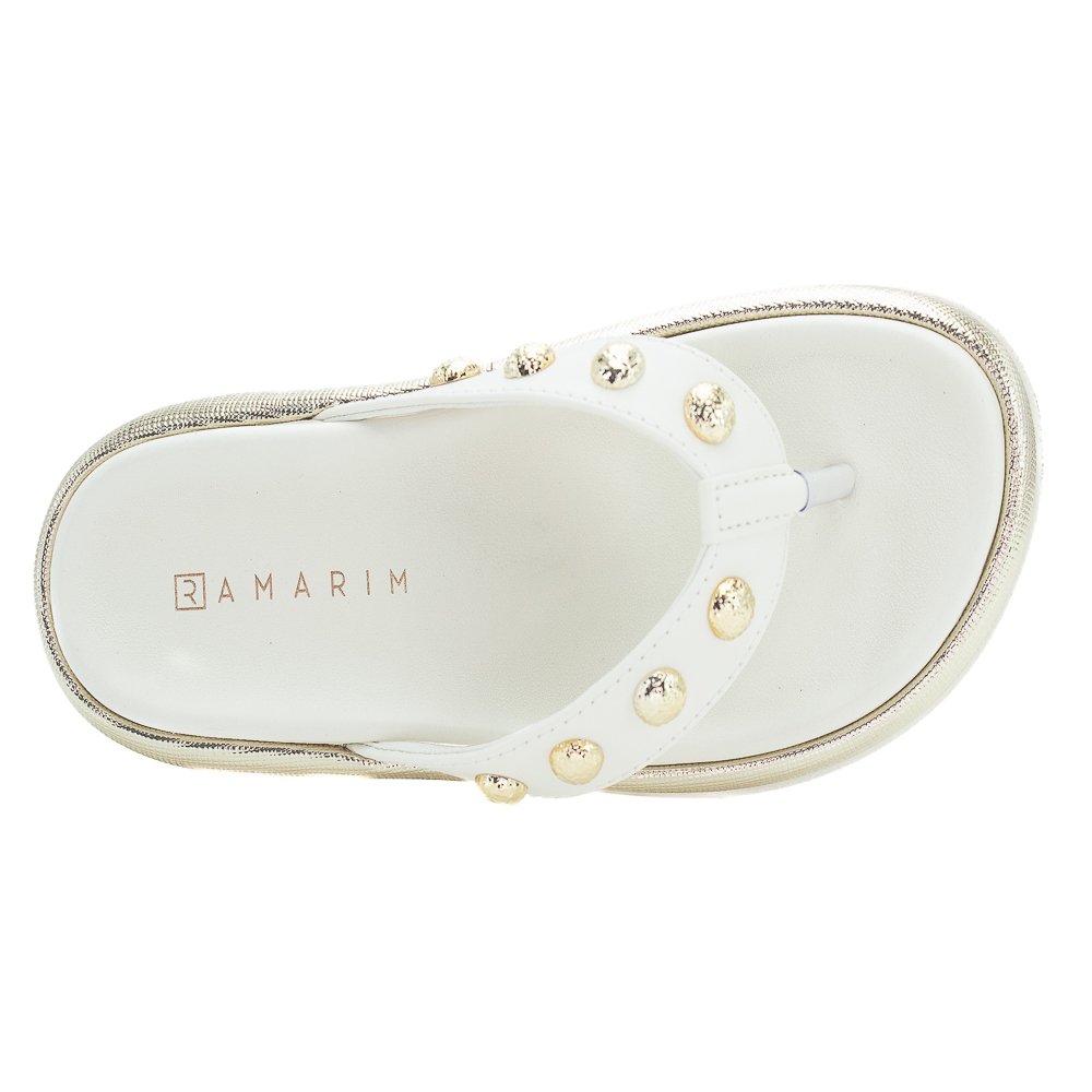 Chinelo Feminino Ramarim 25-55201 - Off White Branco 5