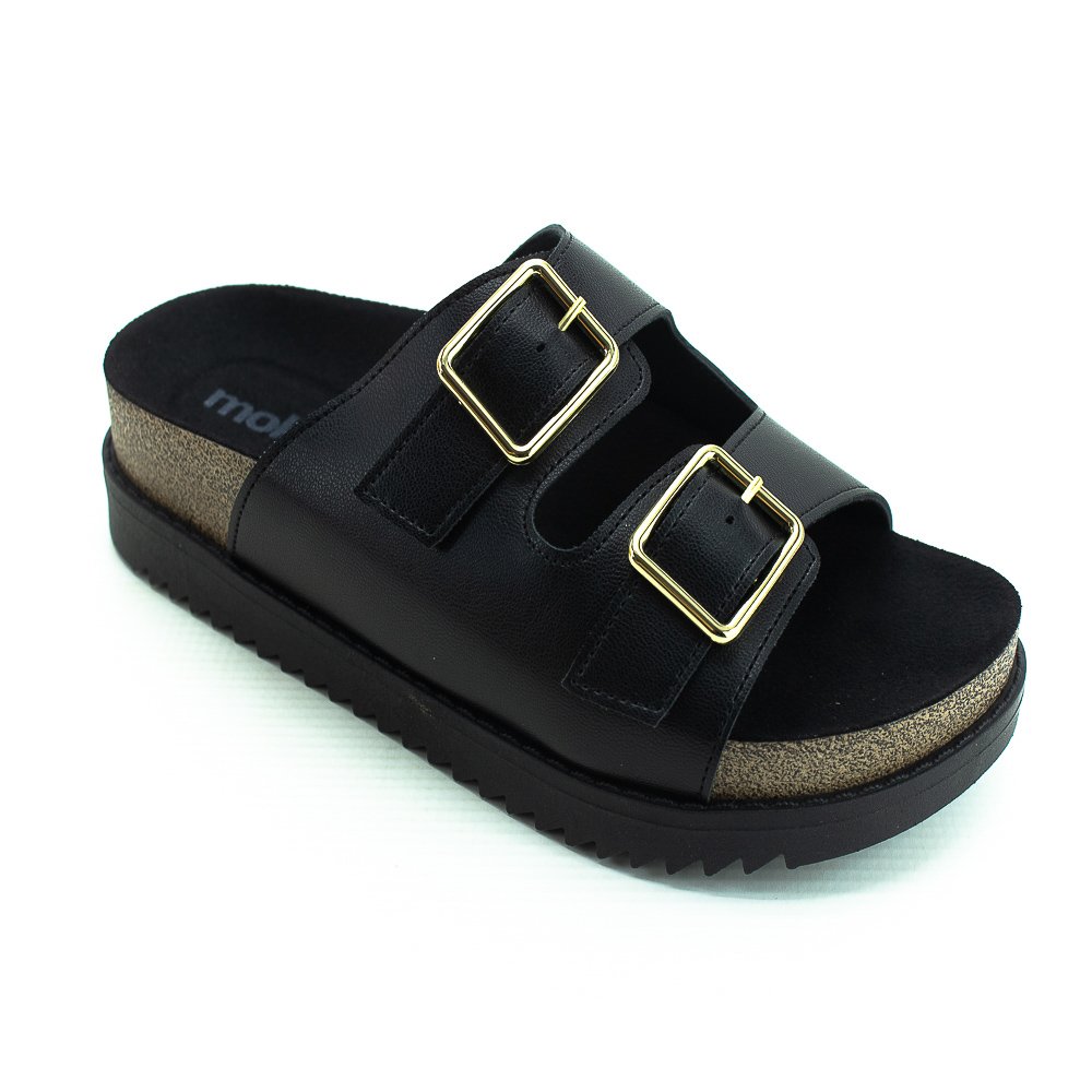 Papete Feminino Moleca 5500.105 - Preto Preto 2